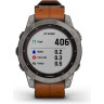 Часы GARMIN FENIX 7 – SAPPHIRE SOLAR EDITION TITANIUM WITH CHESTNUT LEATHER BAND 11342