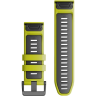 Ремешок для смарт часов GARMIN QUICKFIT 26 WATCH BANDS ELECTRIC LIME/GRAPHITE SILICONE 11486