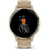 Смарт-часы GARMIN VENU 3S SOFT GOLD STAINLESS STEEL BEZEL WITH FRENCH GRAY CASE AND LEATHER BAND 010-02785-55